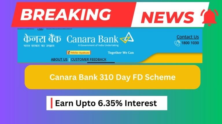 Canara Bank 310 Day FD Scheme